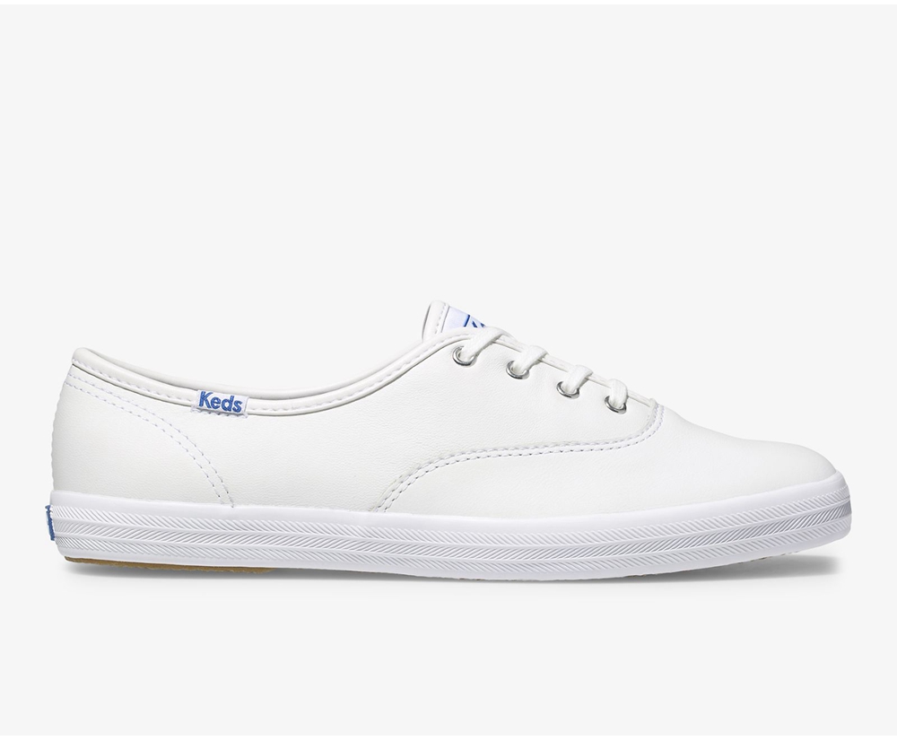 Tenis Keds Mujer Blancos - Champion Originals Cuero - 8160-BDLIJ